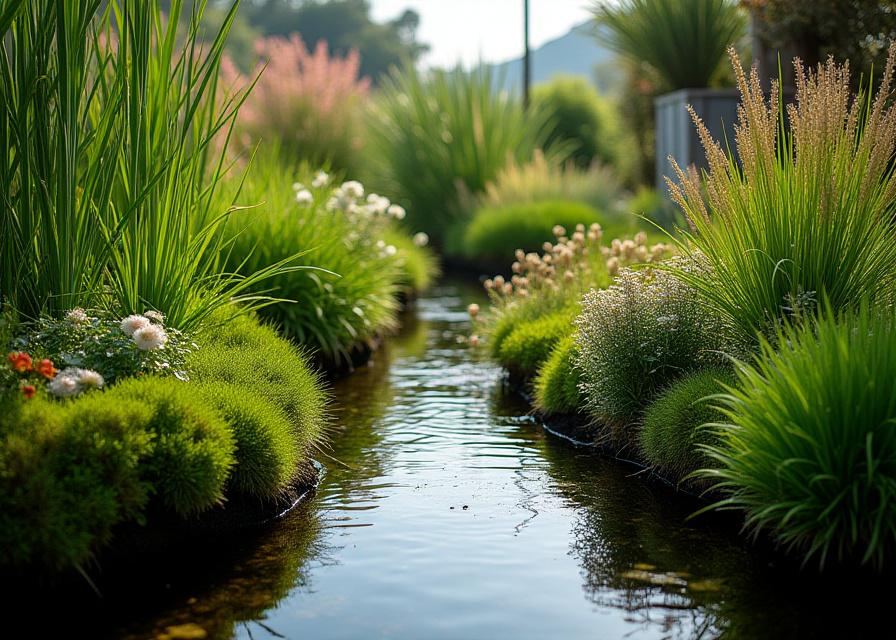 Aquatic plant nursery with native coastal plants